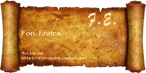 Fon Endre névjegykártya