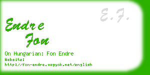 endre fon business card